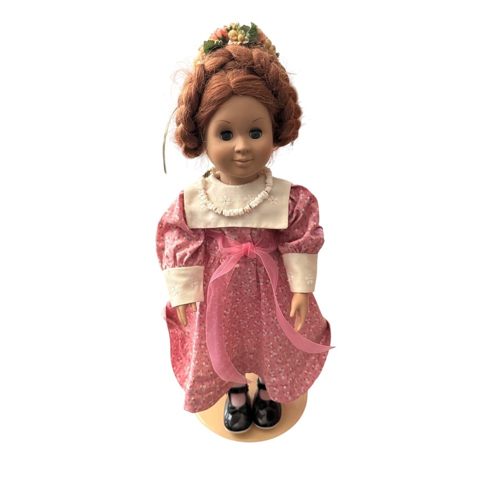 Vintage‎ Our Generation Battat 18" Doll Auburn Braids Pink Floral Prairie Dress